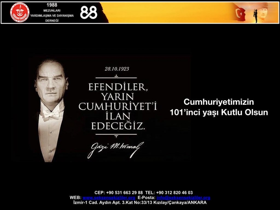 Cumhuriyetimiz 101 yaşında